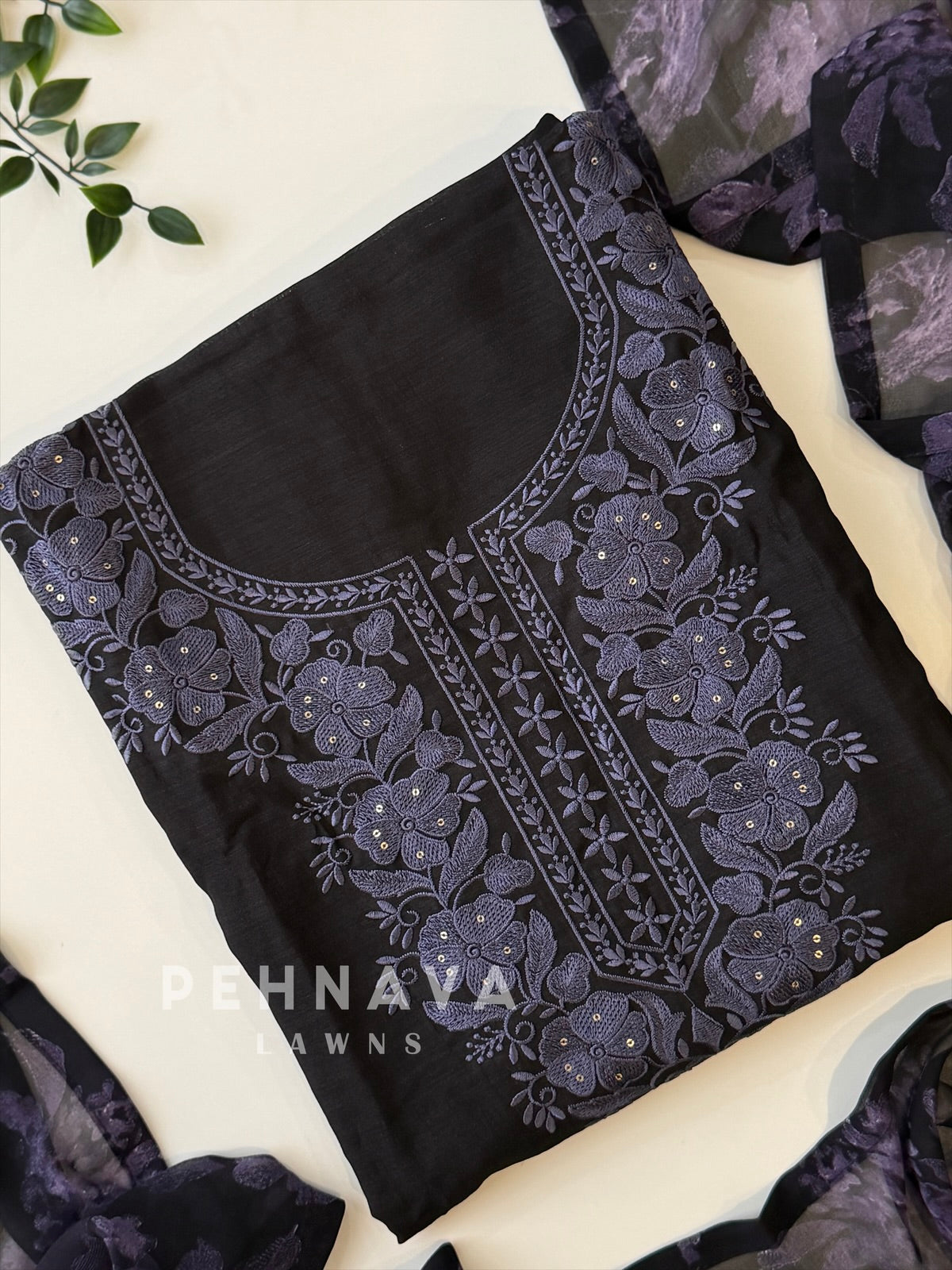 Floral Embroidered Unstitched Suit