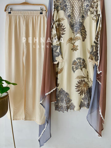 New Floral Embroidery Kurtha Suit