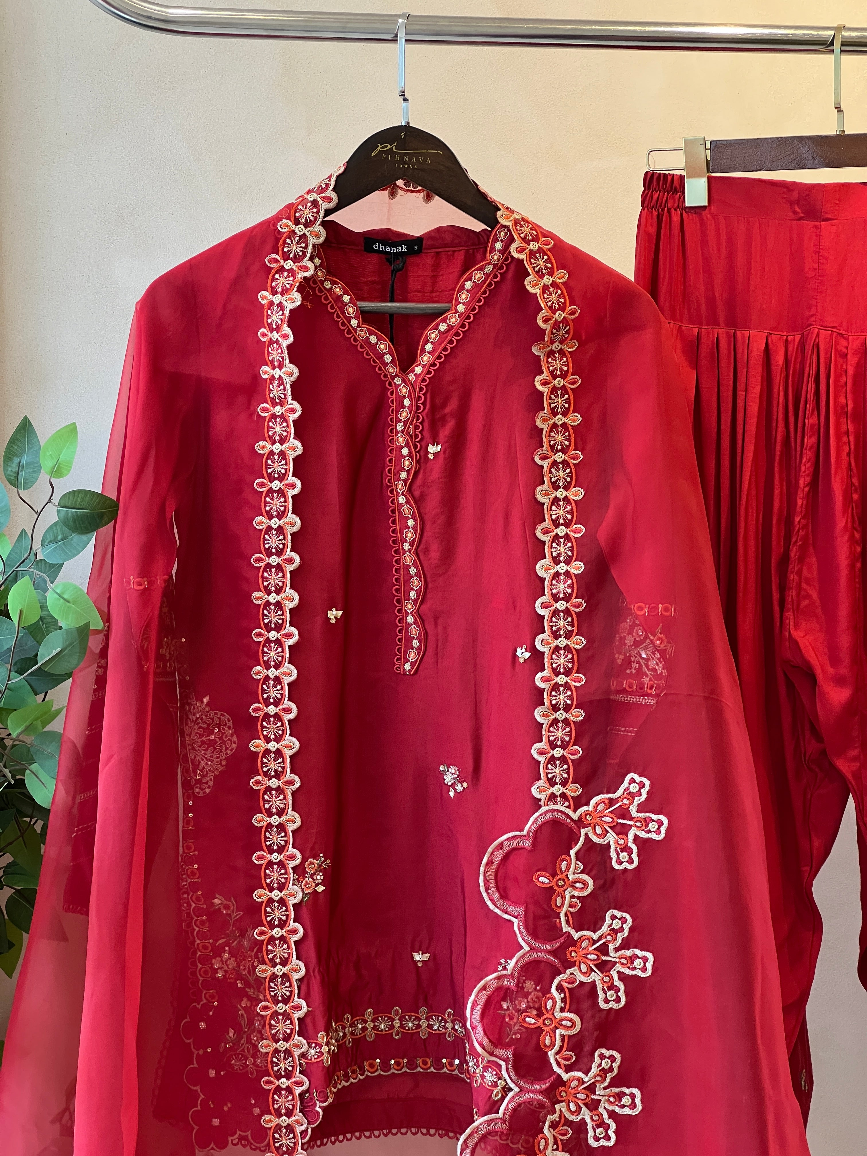 Dhanak luxurious stitched embroidered suit DL-0333