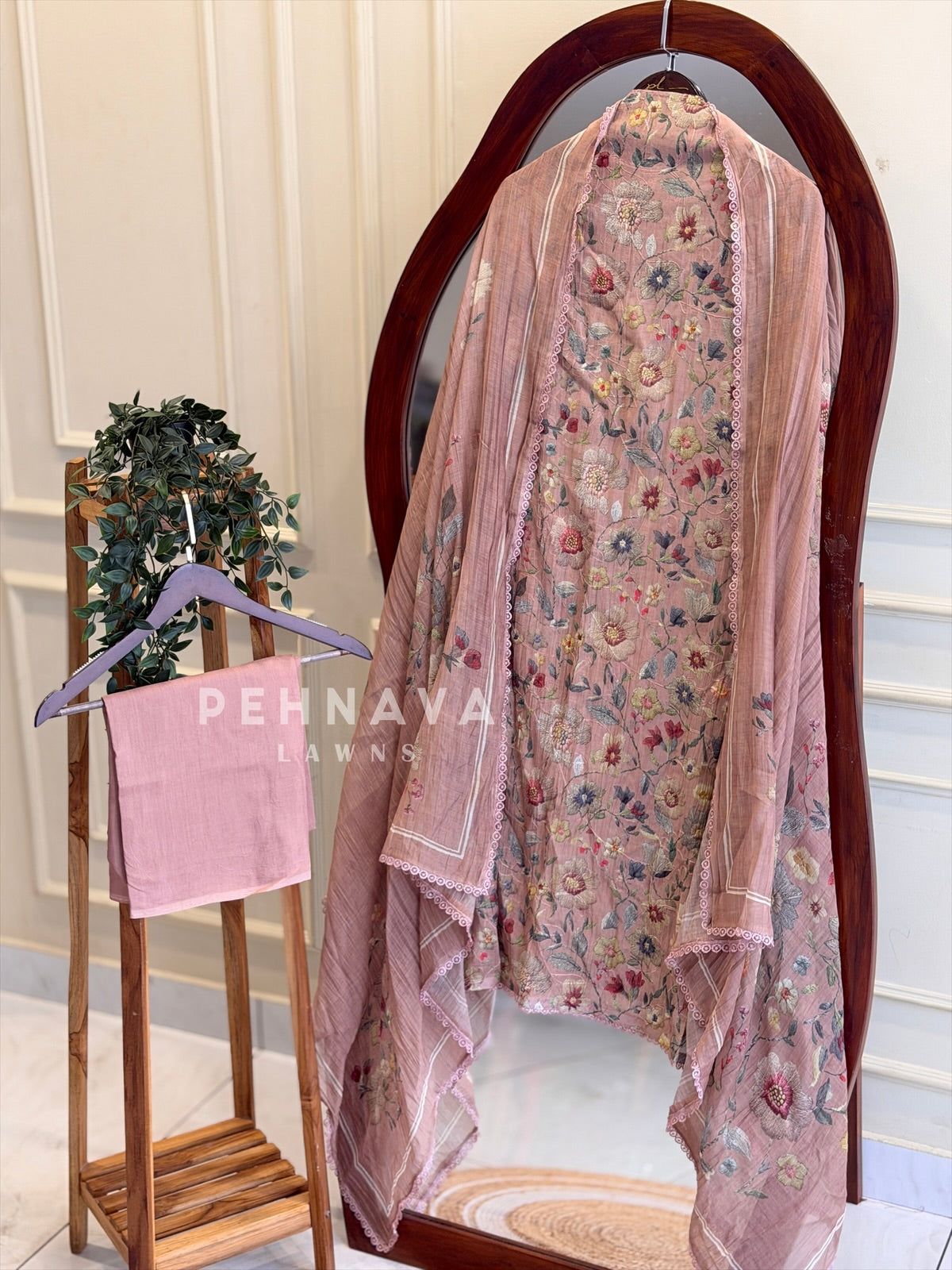 Floral Embroidered Unstitched Suit 4127