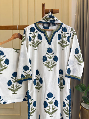 Floral Printed Pure Cotton Co-ord Set