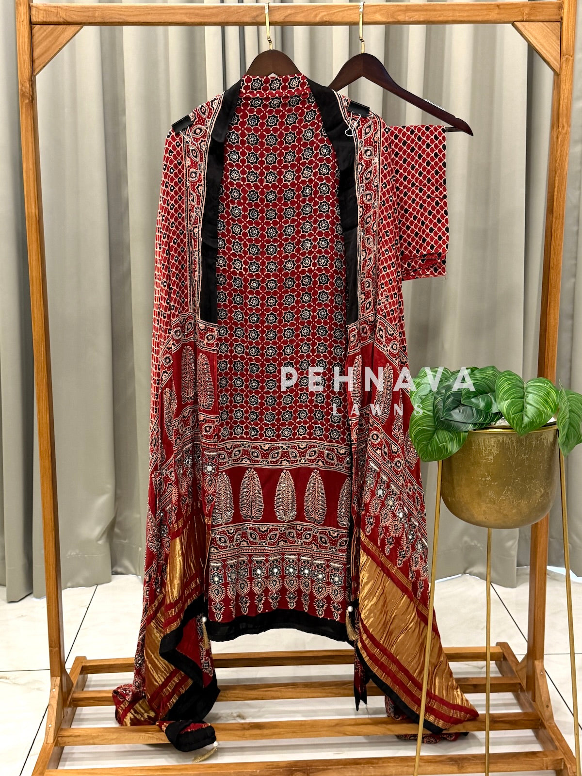 Ajrak Printed Unstitched Suit