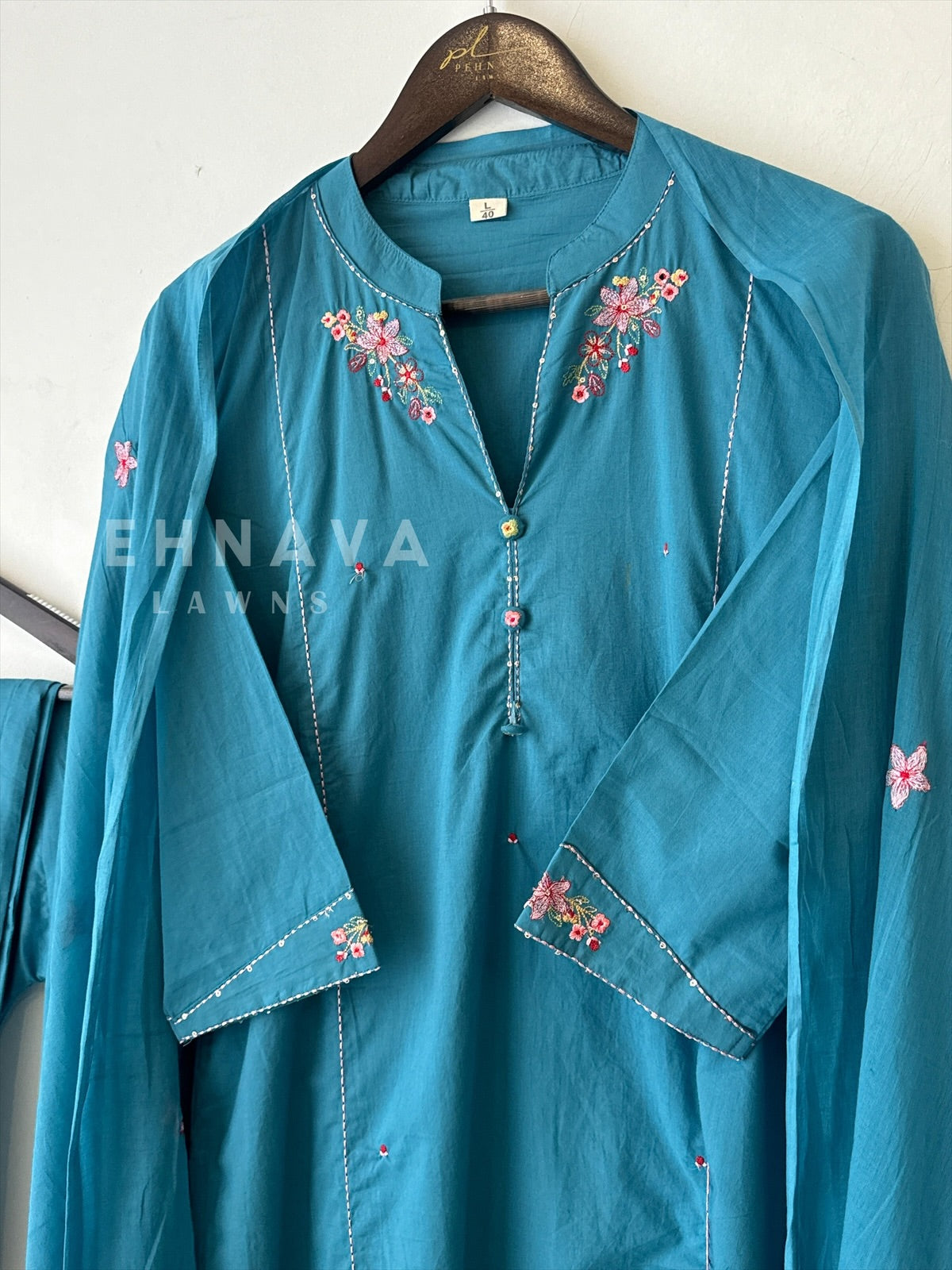 Embroidered Cotton Casual Suit-3028 - Pehnava Lawns