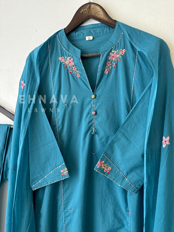 Embroidered Cotton Casual Suit-3028 - Pehnava Lawns