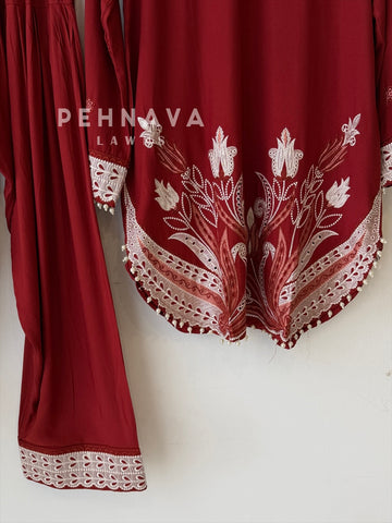 Floral Embroidered Farshi Salwar 401