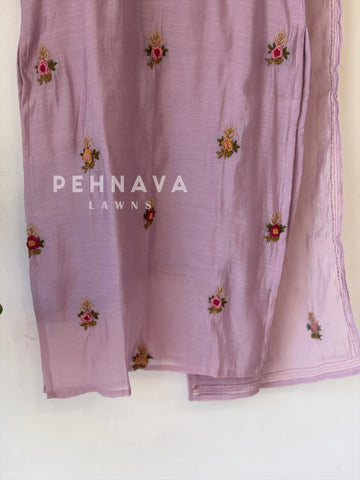 Thread Embroidered Chanderi Suit
