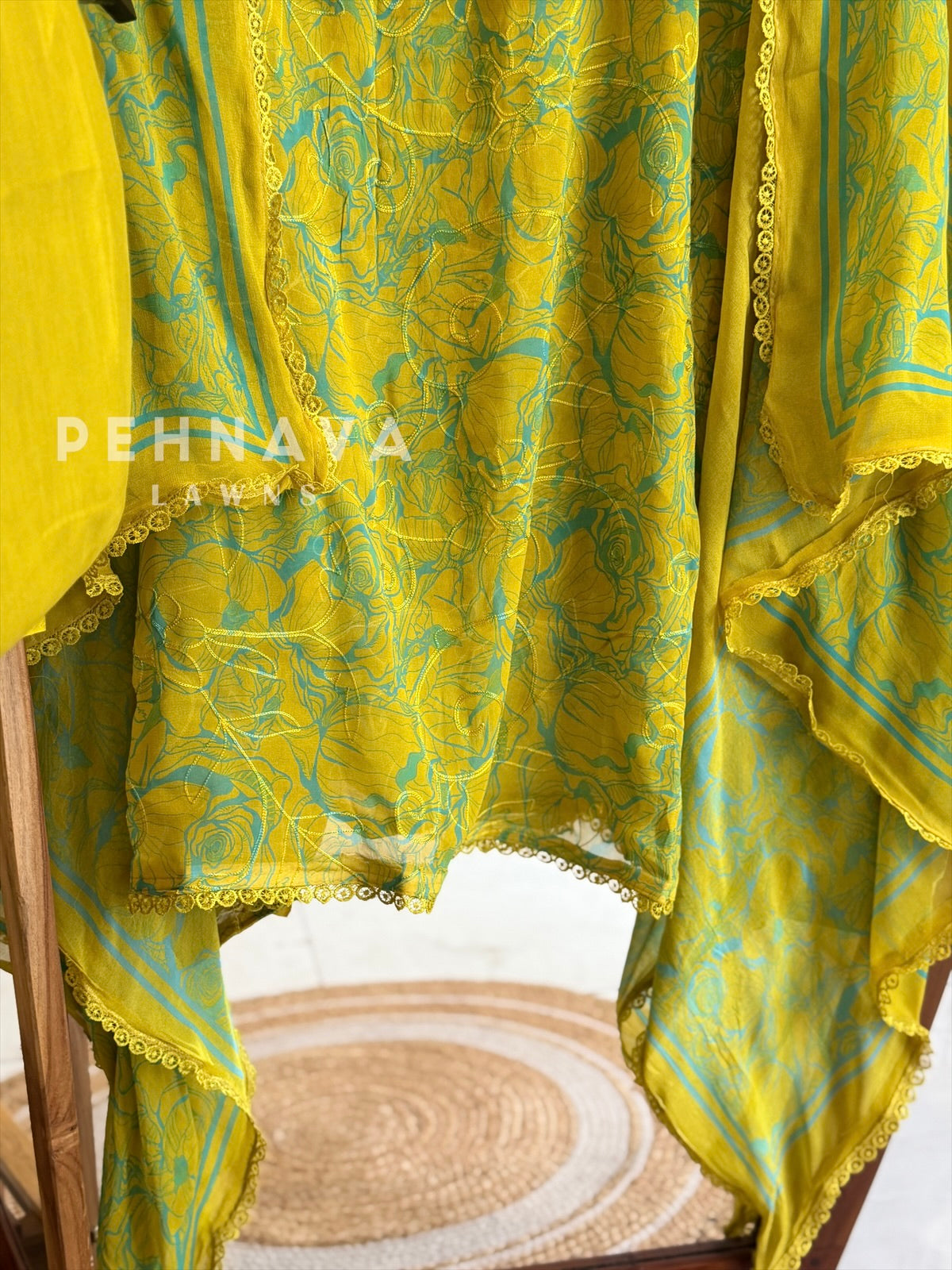 Floral Embroidered Unstitched Suit-1