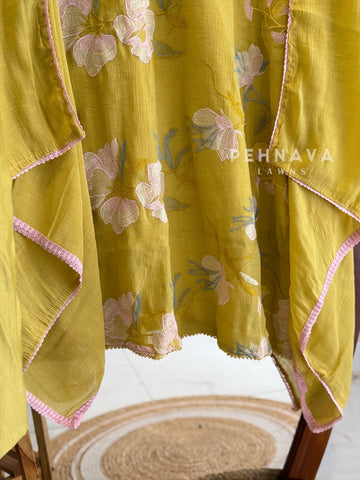 Floral Embroidered Suit Set