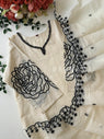 Off-White Rose Embroidery Suit-12074 - Pehnava Lawns