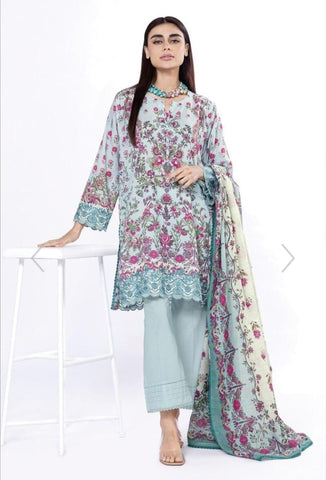 Khaadi Unstitched embroidered Lawn suit-7939