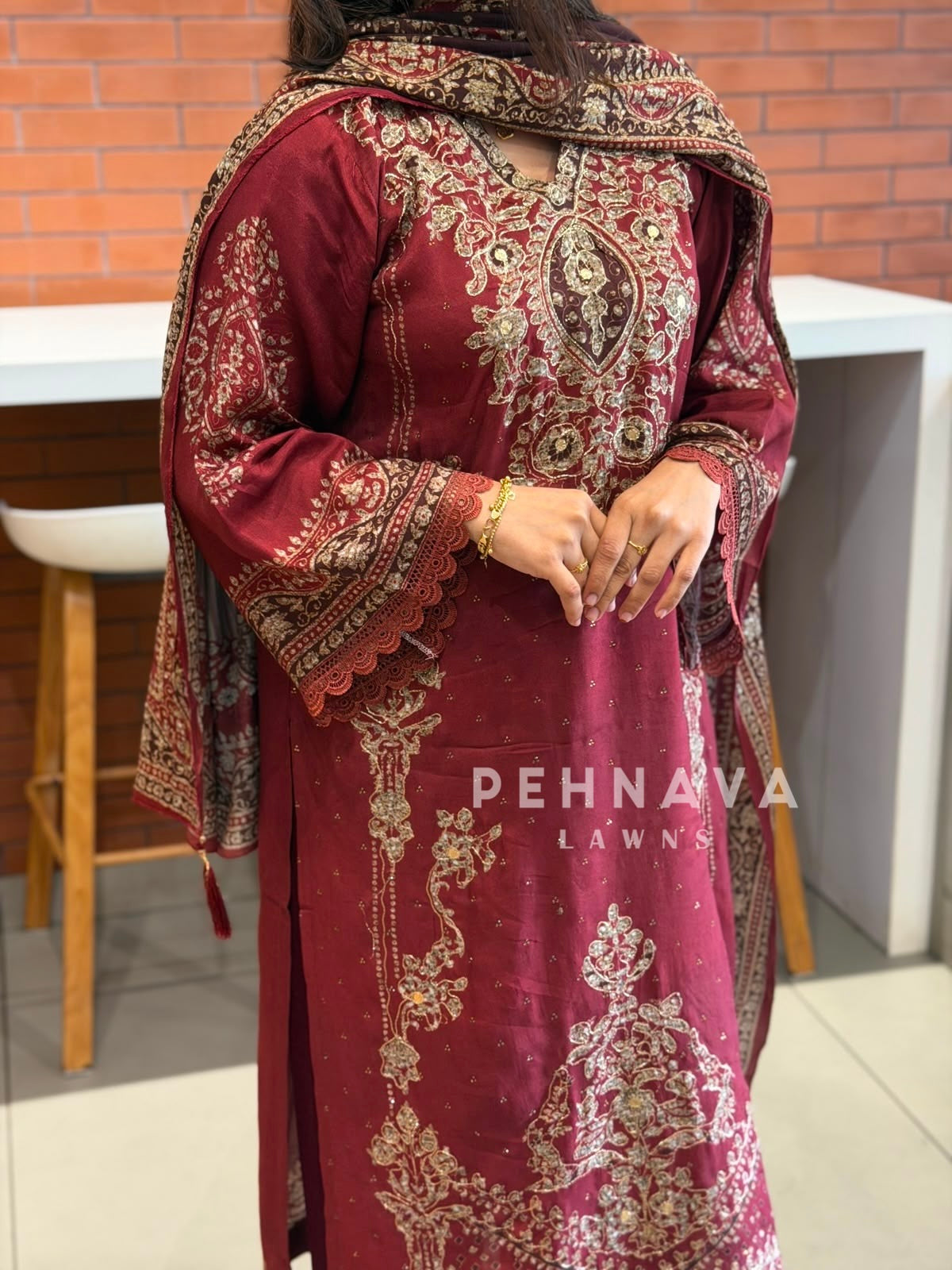 Muslin Stitched Suit KT 355