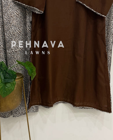 Minimal Animal Printed Three Piece Suit