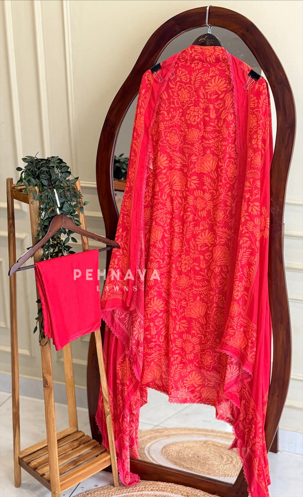 Floral Printed Unstitched Suit 4353