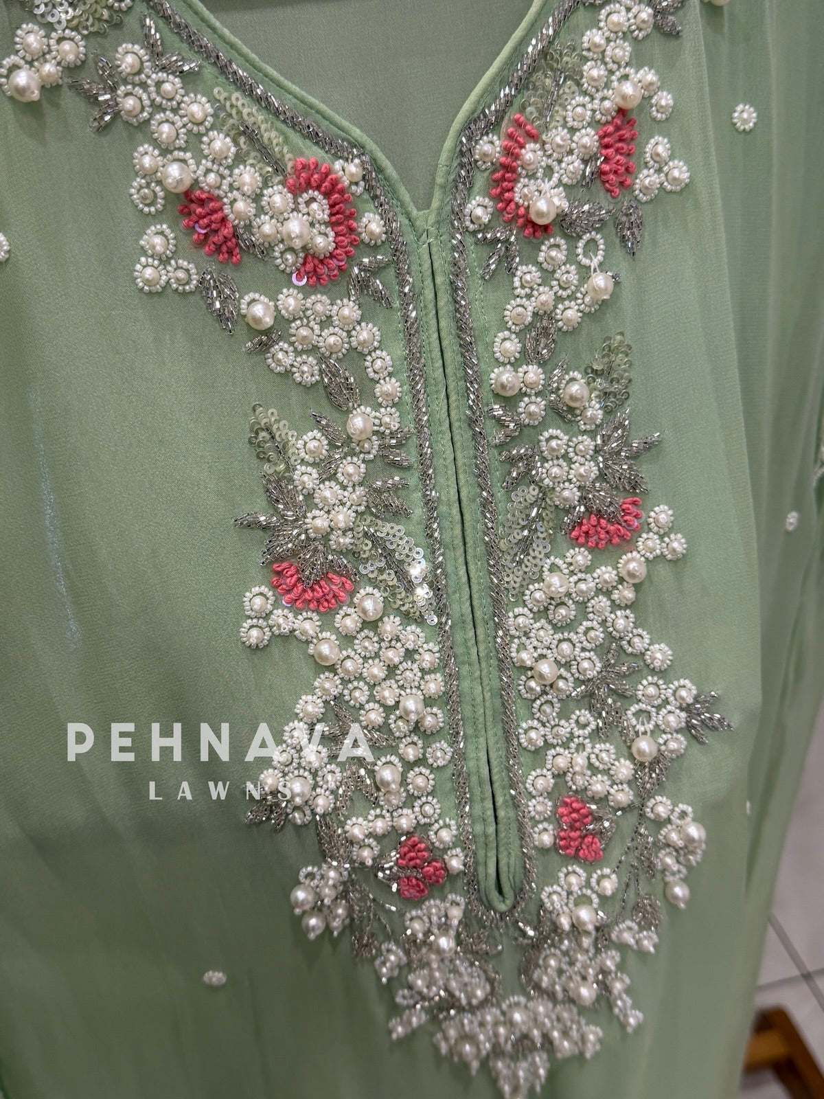 Premium Chiffon Handwork Semi-Stitched Suit