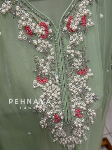 Premium Chiffon Handwork Semi-Stitched Suit