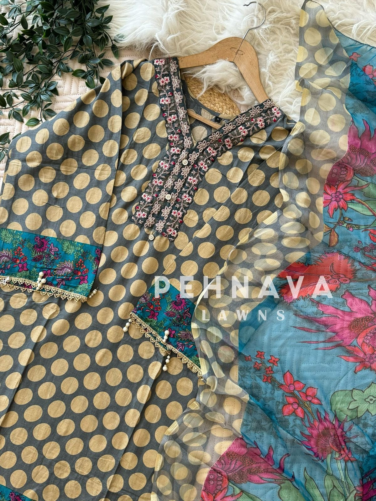 Printed Casual Cotton Suit-1290