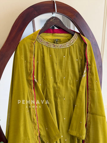 Handworked Neck Suit Set H-311