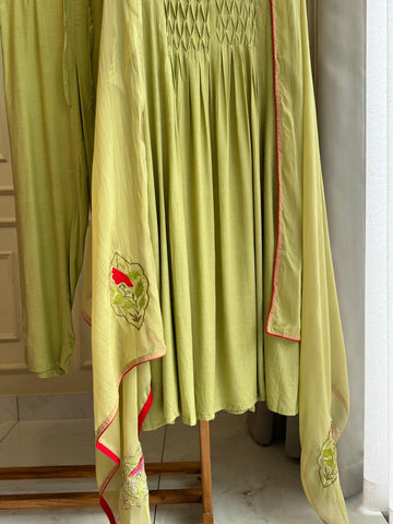 Crinkle Rayon 3 peice suit-5476