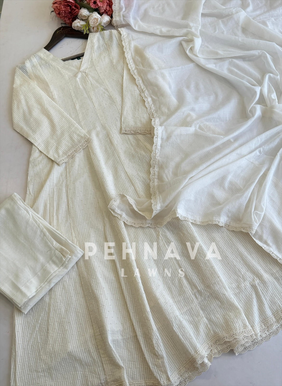 Cotton-Dotted Anarkali suit-7292