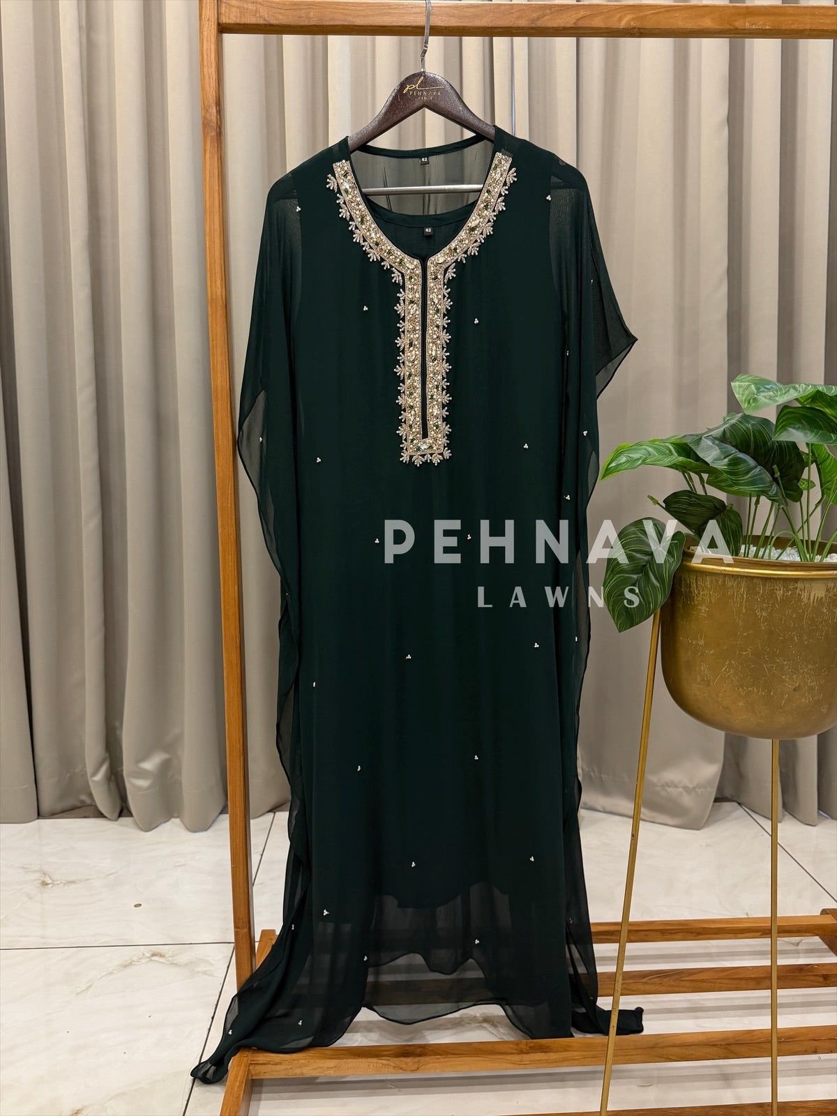 Beaded Yoke Kaftan