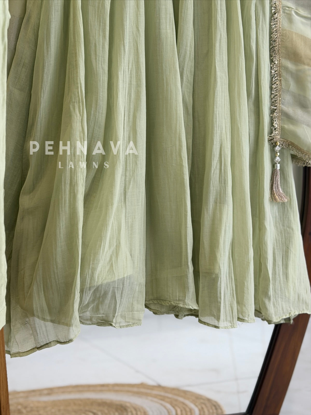 Neck Embellished Anarkali Ensemble 5594