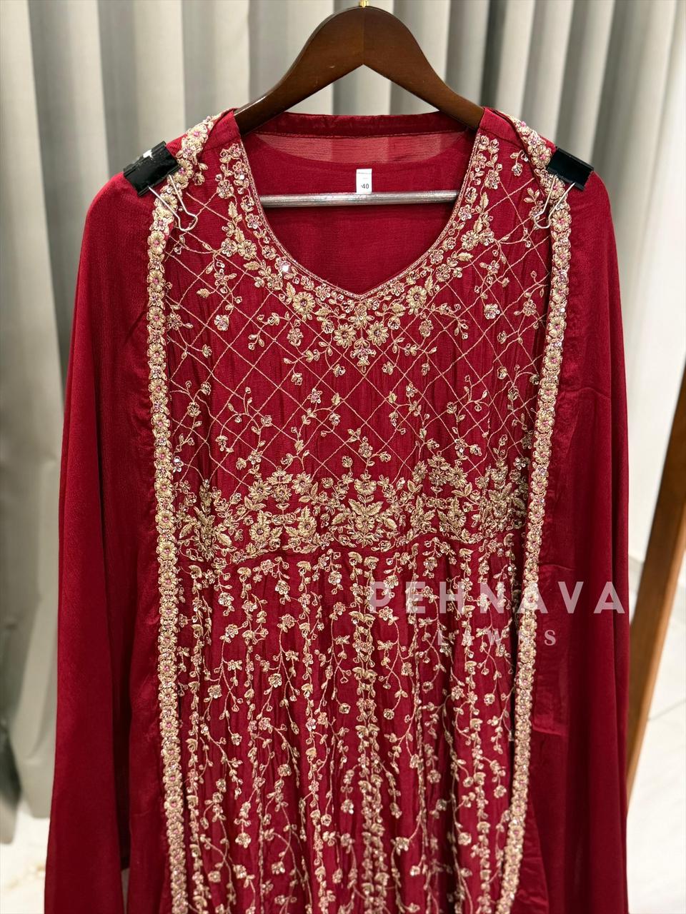 Heavy Embroidered Anarkali Attire