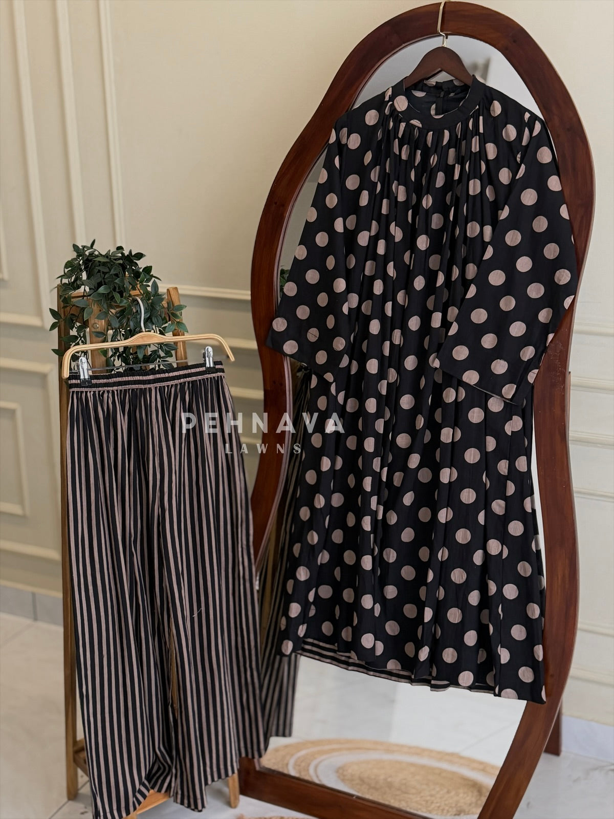 Halter Neck Pleated Printed Co-ord Set 4930