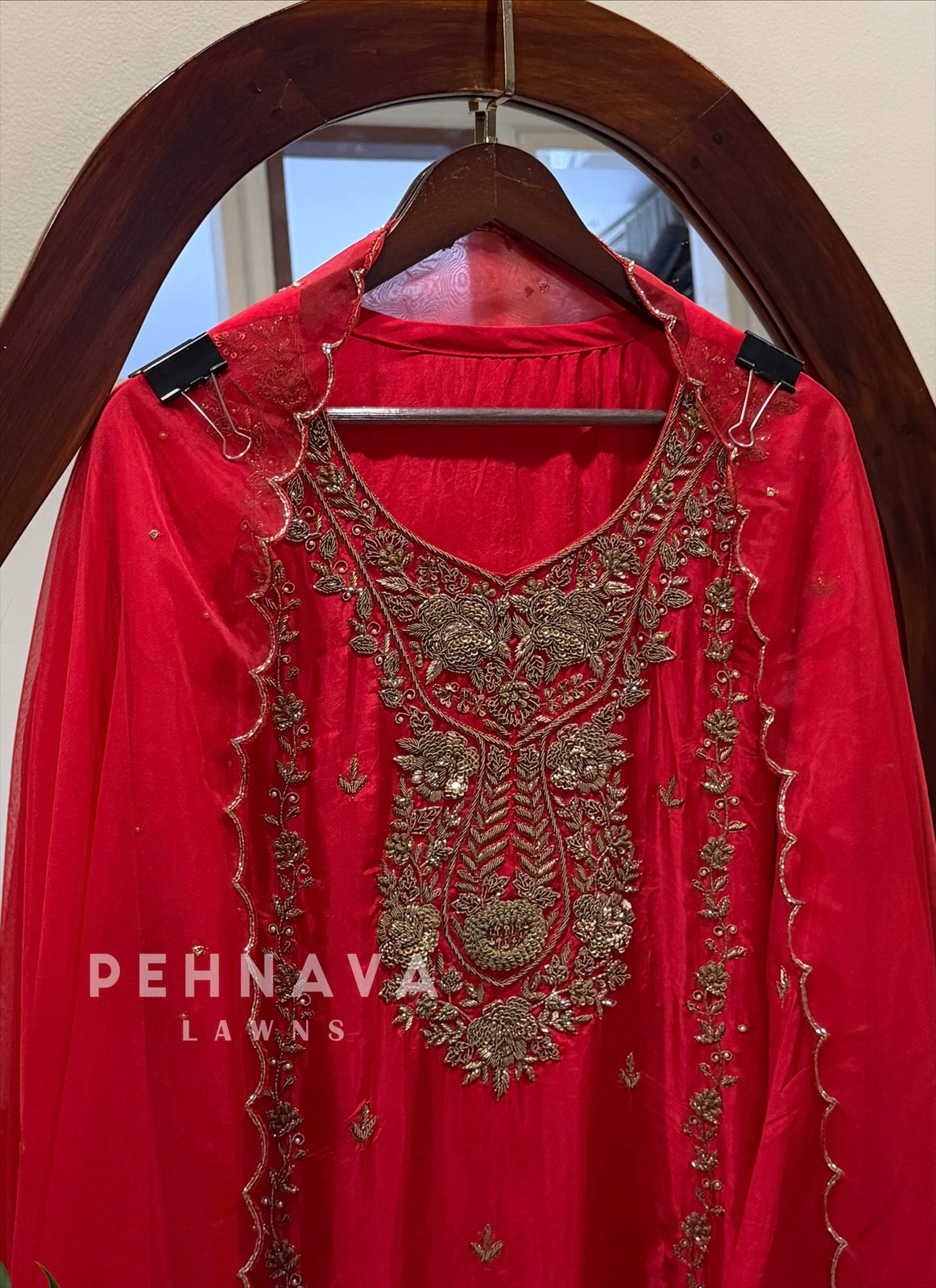 Premium Zardozi Embroidered Semi Stitched Suit-2657