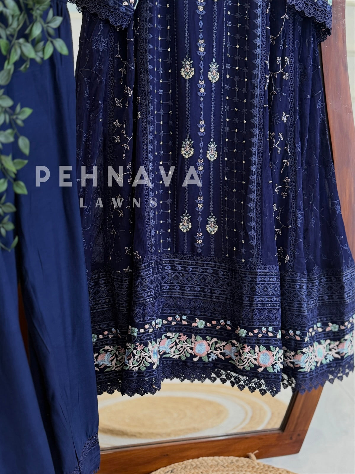 Agha Noor Formal Chiffon Ensemble