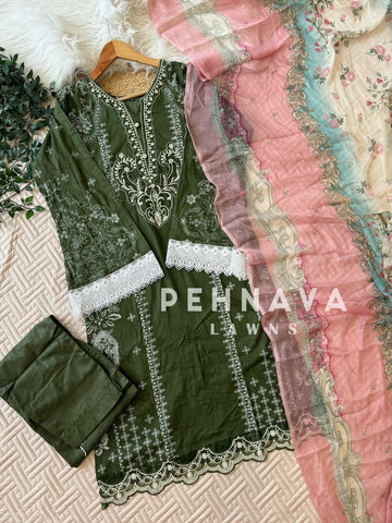New Green Casual Suit-1295