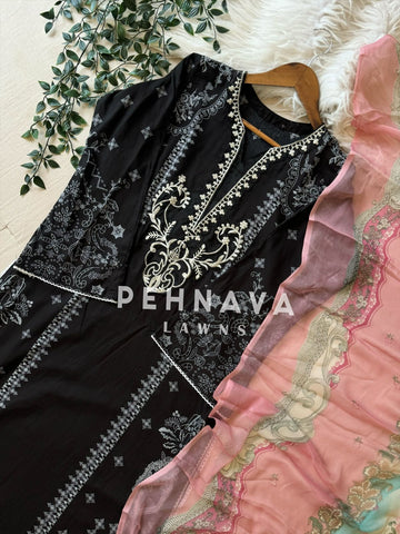 Cotton Casual Pak Suit Ft. Chiffon/Cotton Dupata-1294
