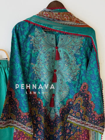 Signature Embroidered Unstitched Suit 1429