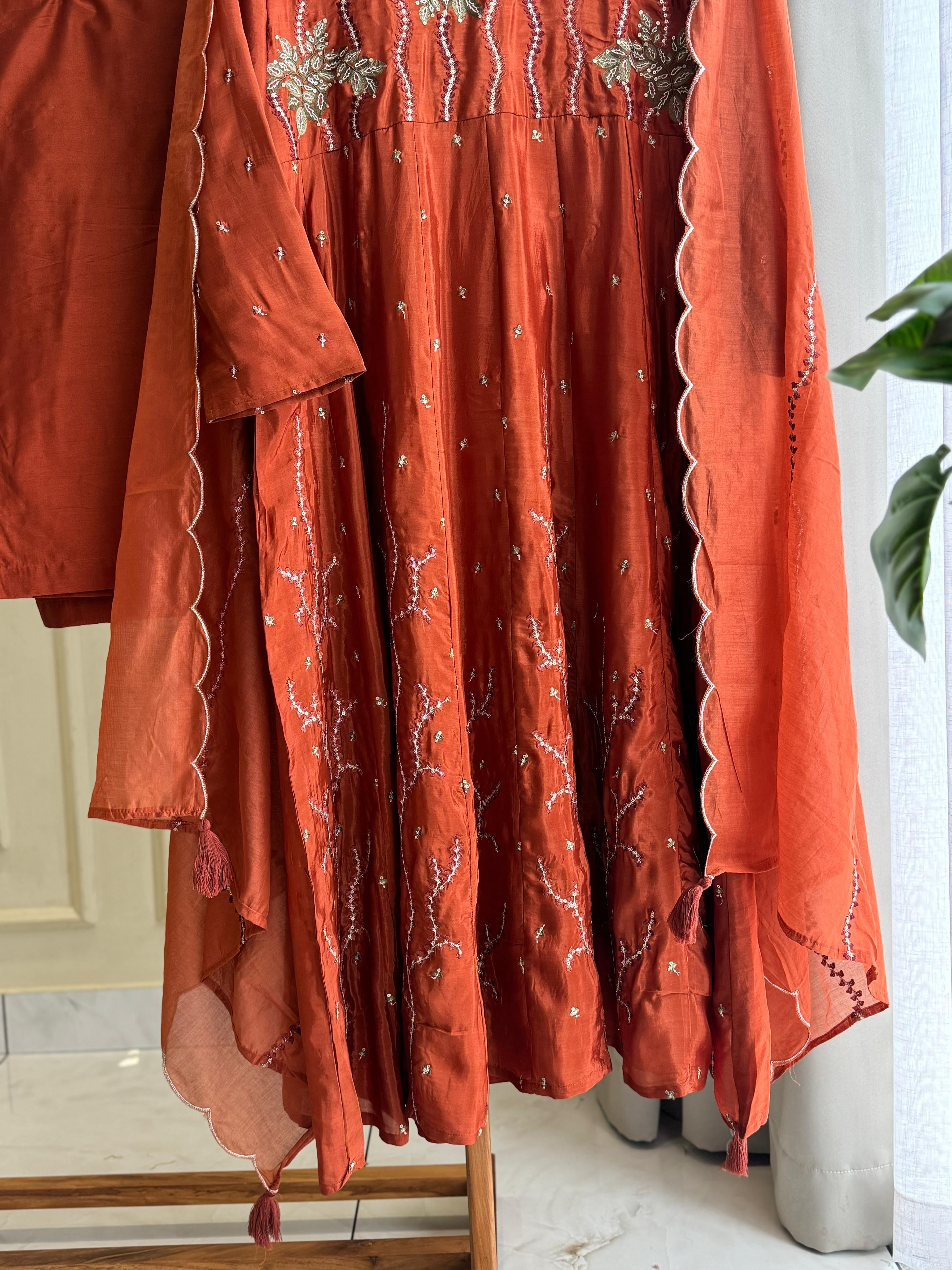 Classic Festive Anarkali Suit with Fine Embroidery