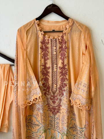 Embroidery Printed Suit Set-1512