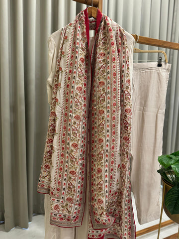 Premium Handwork Anarkali Suit with Floral Print Dupatta