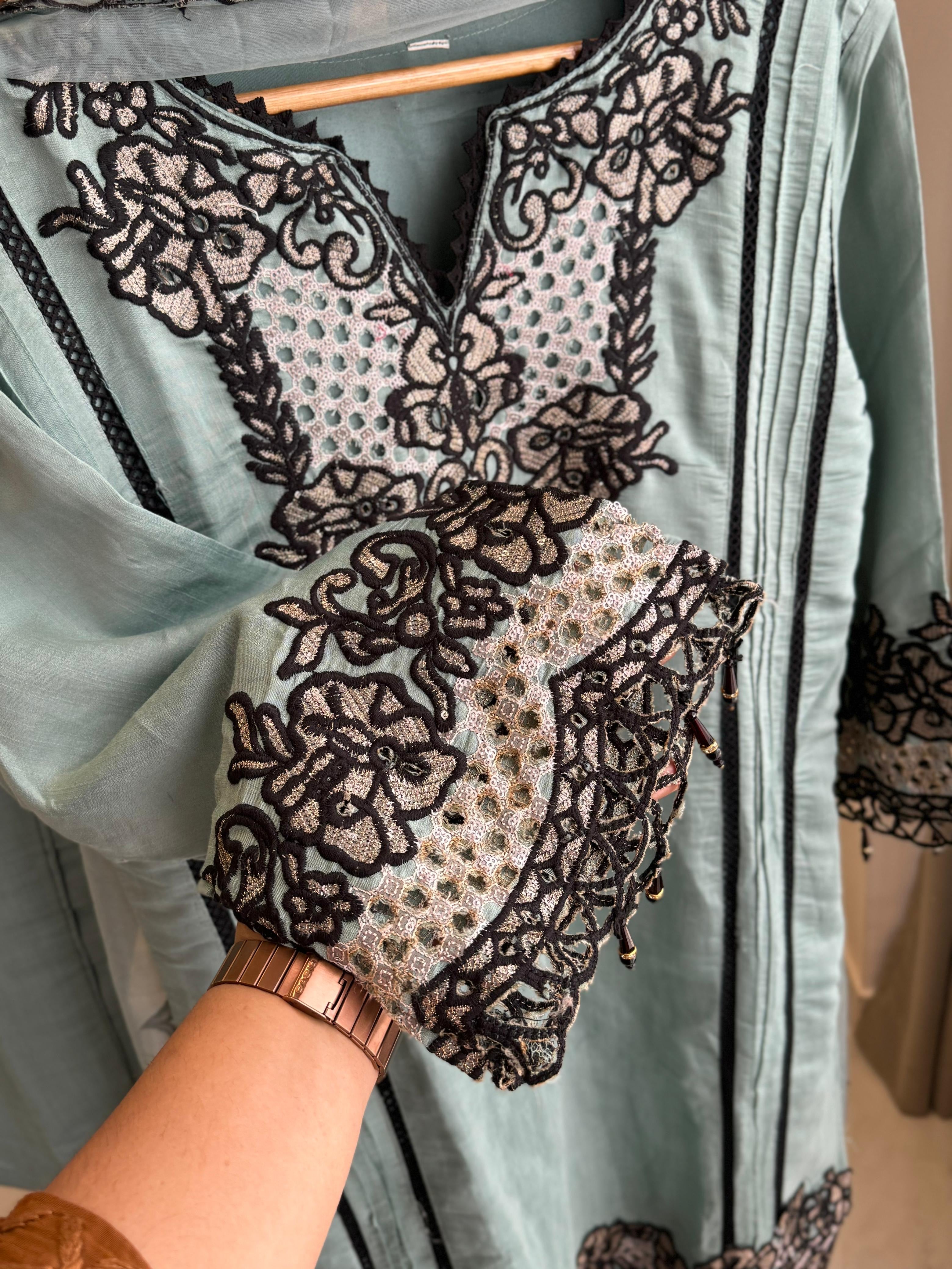 Lace Trimmed Tunic Salwar