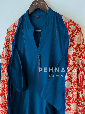 Front Panel Kurta Set with Dupatta