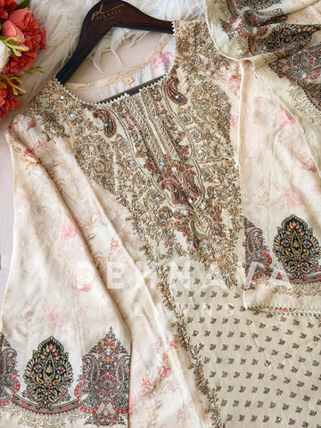 Muslin Unstitched Suit-339-B