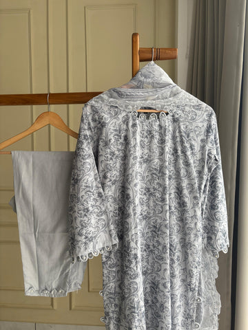 Cotton Embroidered Suit-1001