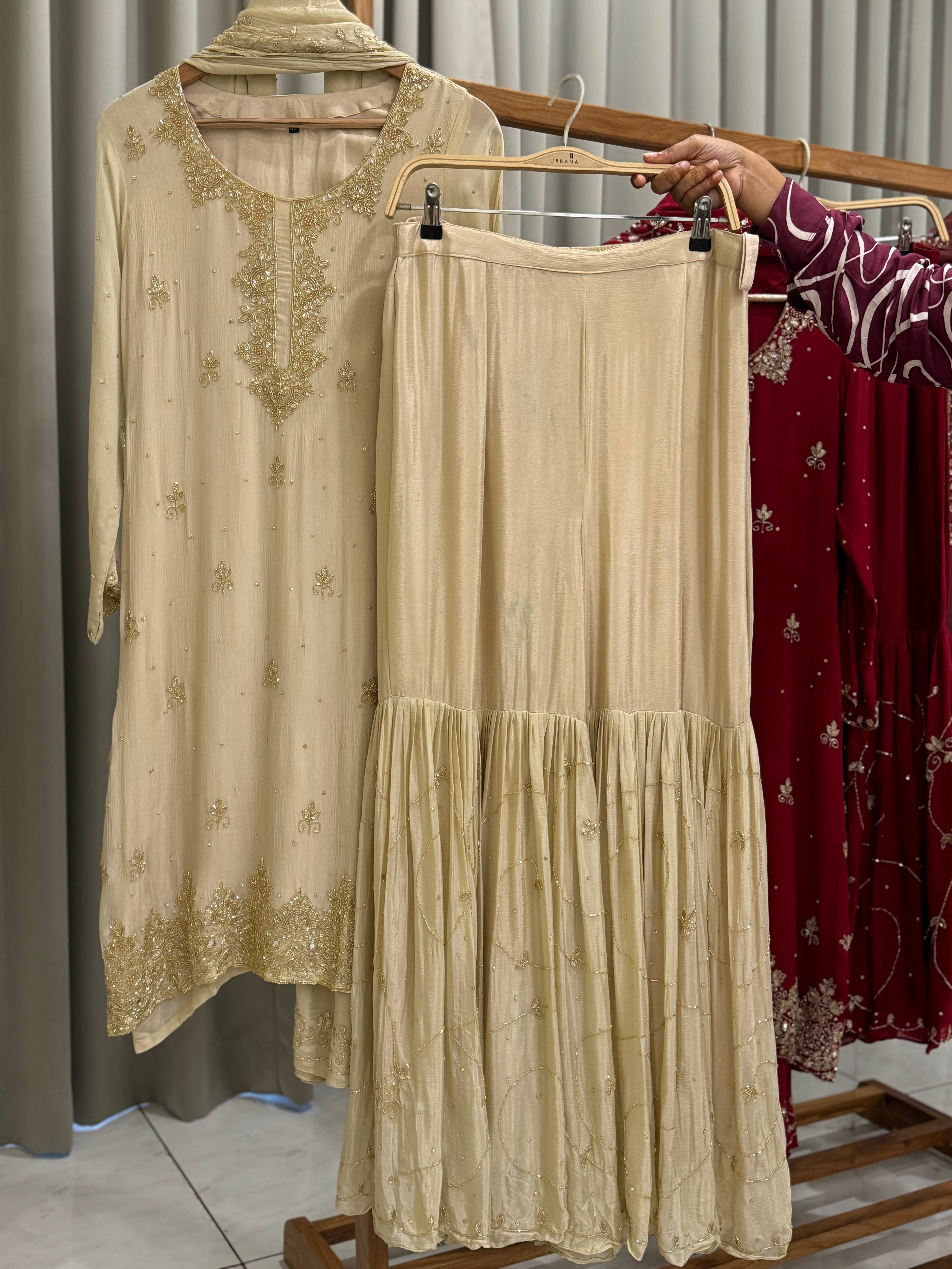 Chinnon  handworked suit-with color options