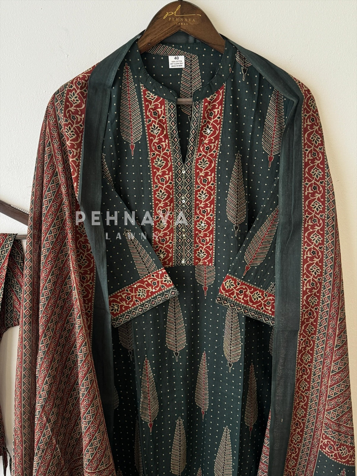 Classic Work Print Suit-No.11/3 - Pehnava Lawns