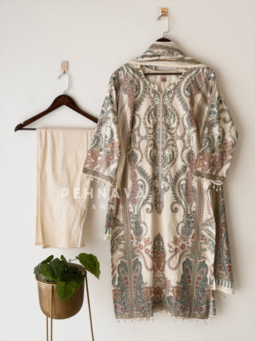 Casual Ready To Wear Printed Suit-12938