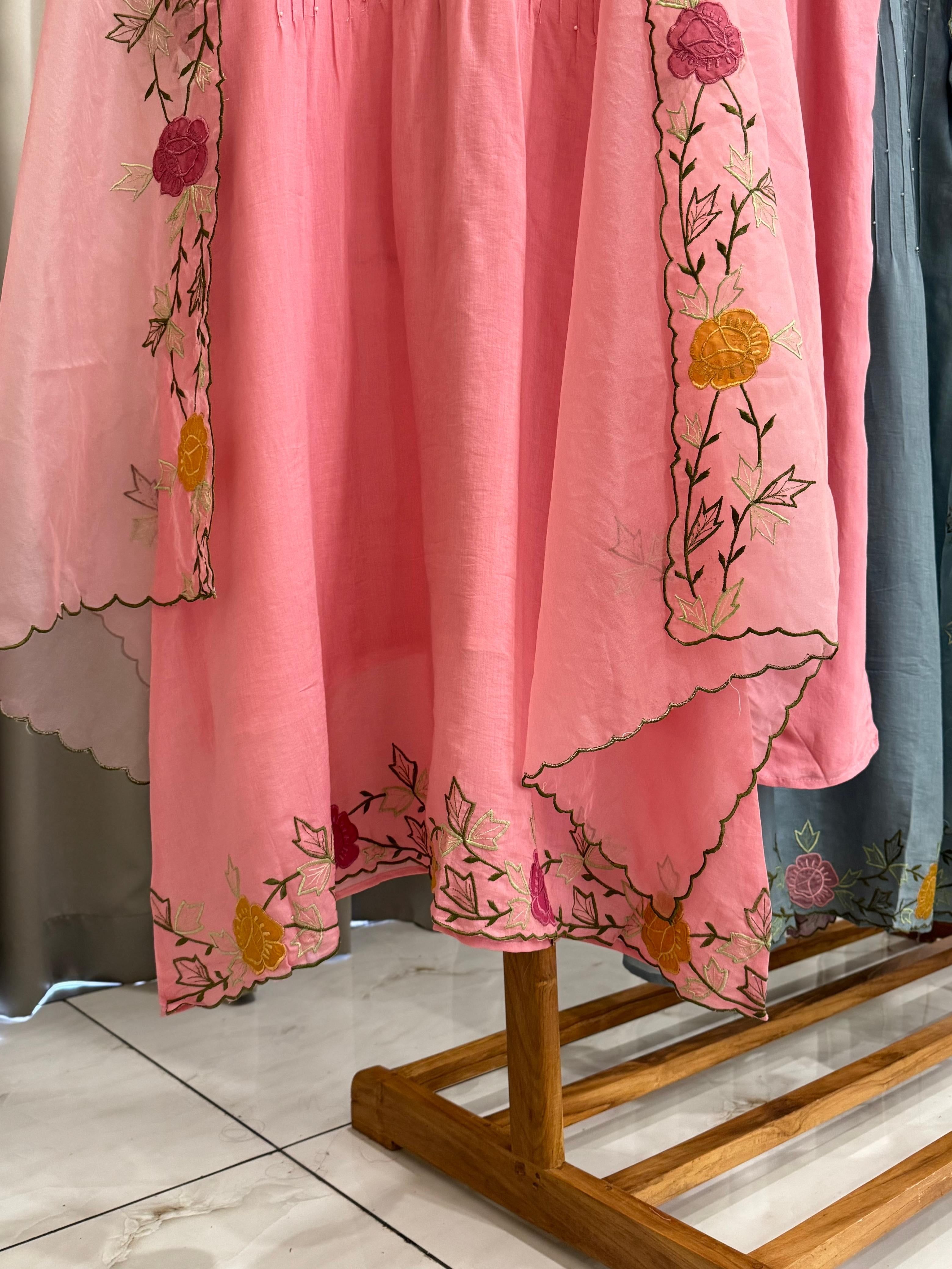 Mul-Cotton Pin-tucks suit- 6399