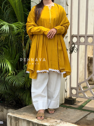 Floral Detailed Tunic set B215 - Pehnava Lawns