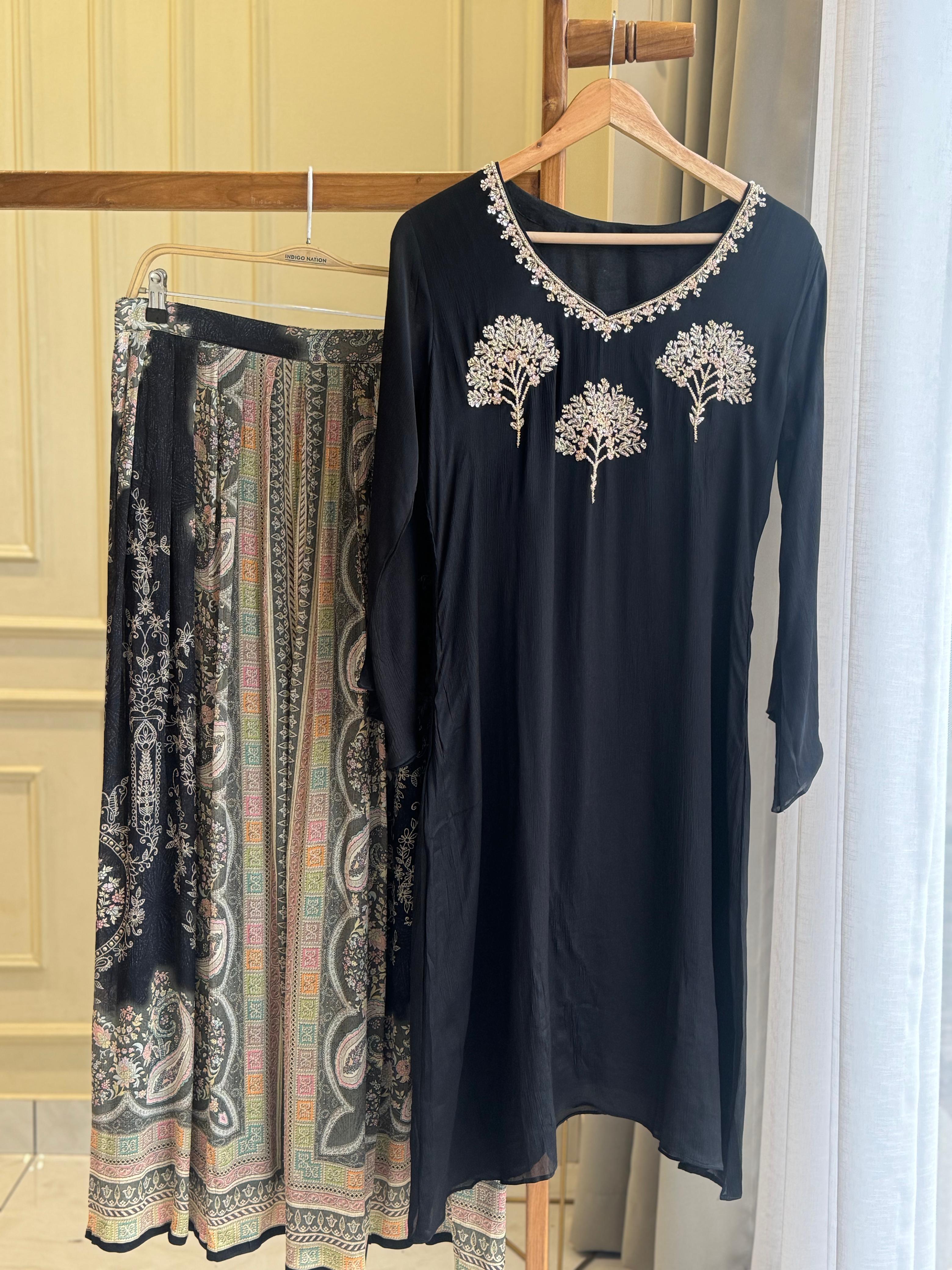 Handworked chiffon 2 peice suit-10171