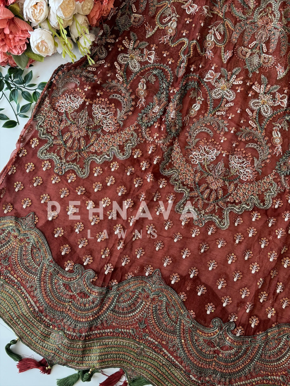 Heavy Embroidery Chiffon Suit