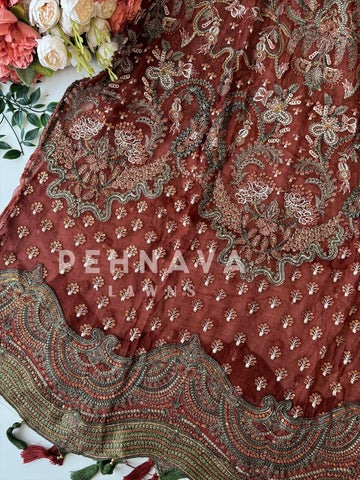 Heavy Embroidery Chiffon Suit