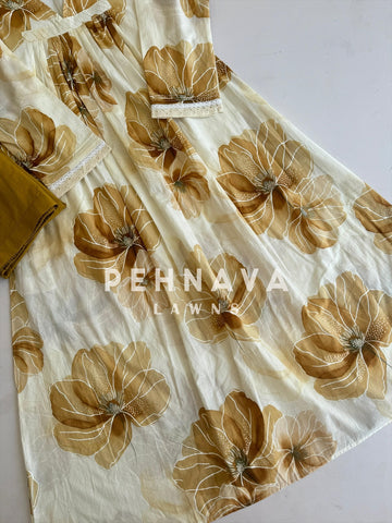 Soft Floral Luxe Cotton Coord Set - Pehnava Lawns