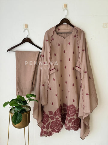 Chanderi  Embroidered Suit 12693