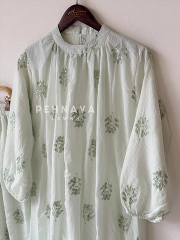 Floral Embroidered Co-ord Set-